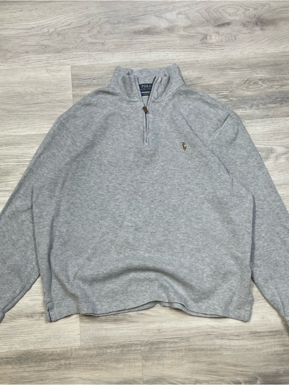Polo by Ralph Lauren Light Gray Quarter-Zip Pullover